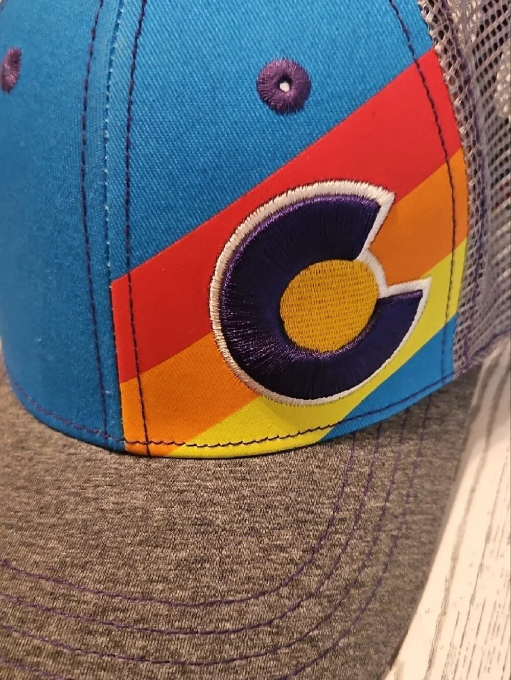 YoColorado Kids' Summerfest Incline Trucker Hat with Colorful Accent